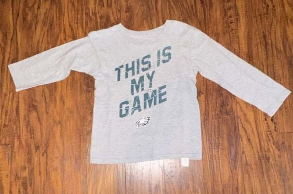 NFL Philadelphia Eagles Long Sleeve Shirt Size 5/6 Gray This Is My Game